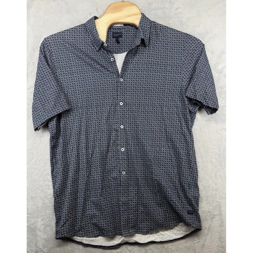 Good Man Brand Short Sleeve Button Up Shirt Cotton Blend Men's Size 2XL